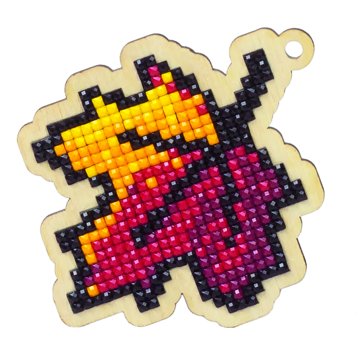 Алмазная мозаика-подвеска "Кленовый лист"