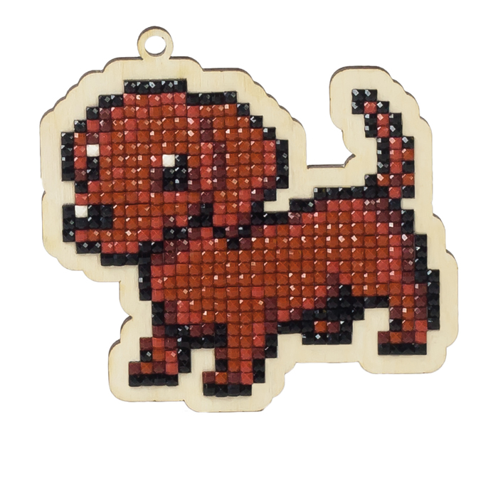 Алмазная мозаика-подвеска "Собака Макс"