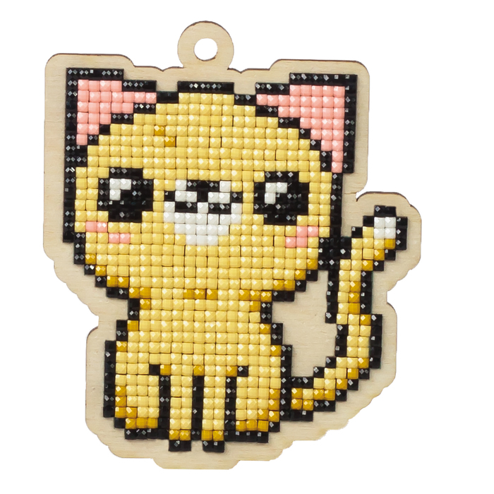 Алмазная мозаика-подвеска "Кот Юджин"