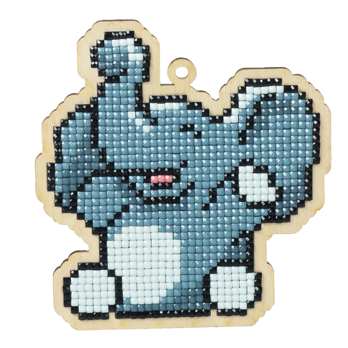 Алмазная мозаика-подвеска "Слоник"