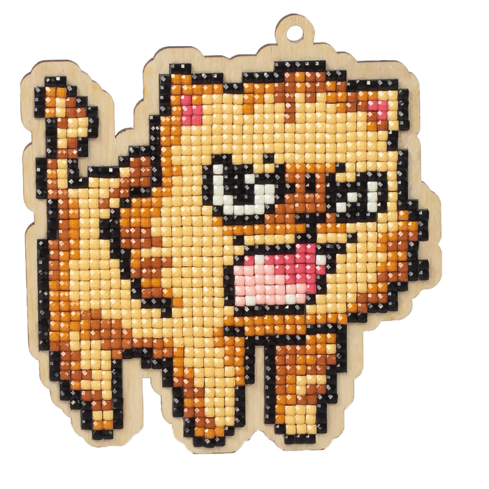 Алмазная мозаика-подвеска "Кот Саймон"