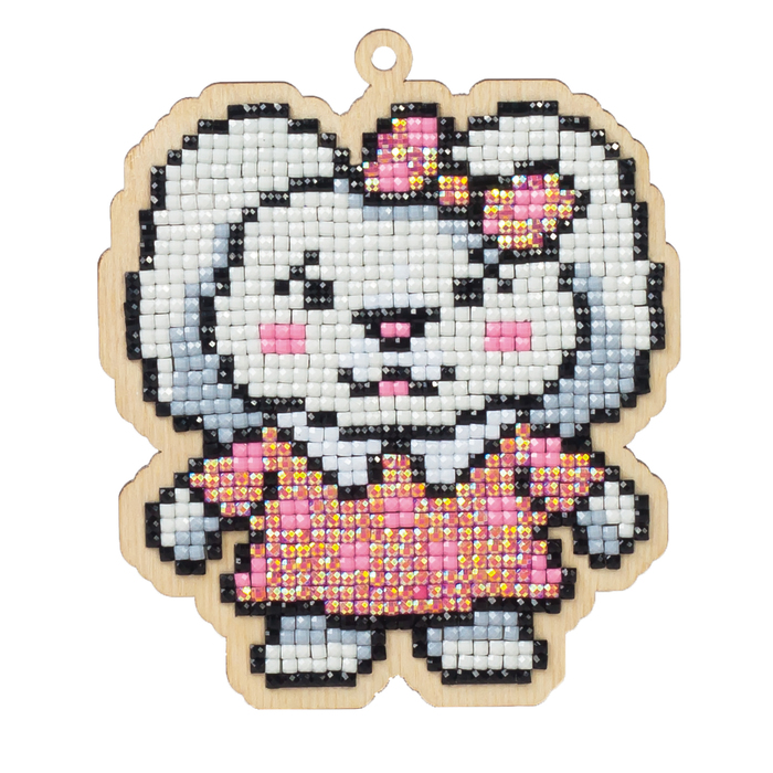 Алмазная мозаика-подвеска "Молли"