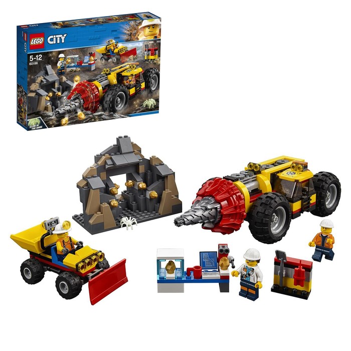 Конструктор "Тяжелый бур для горных работ", 294 детали