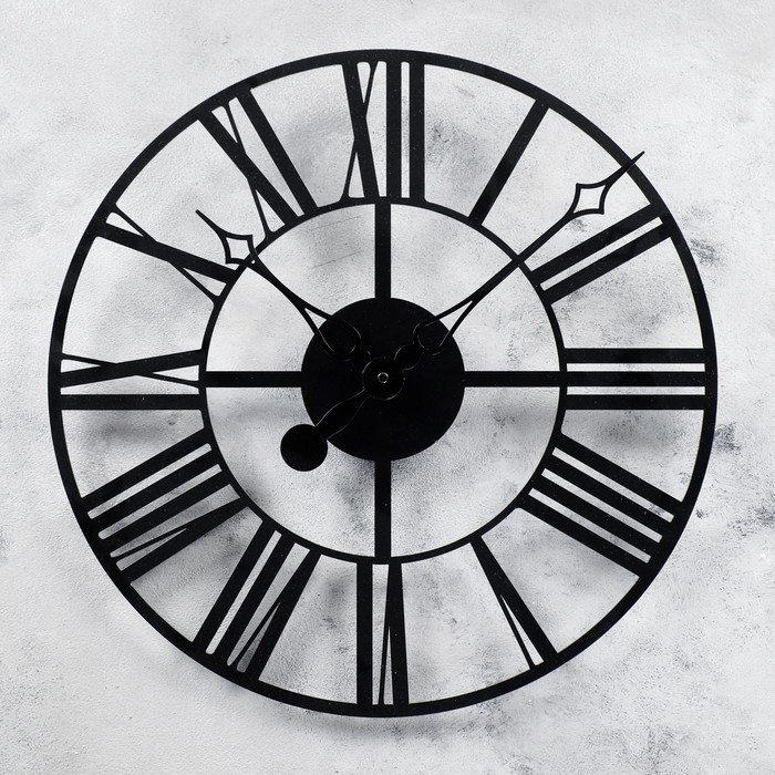 Часы настенные из металла "Время", стиль лофт, диаметр 45 см
