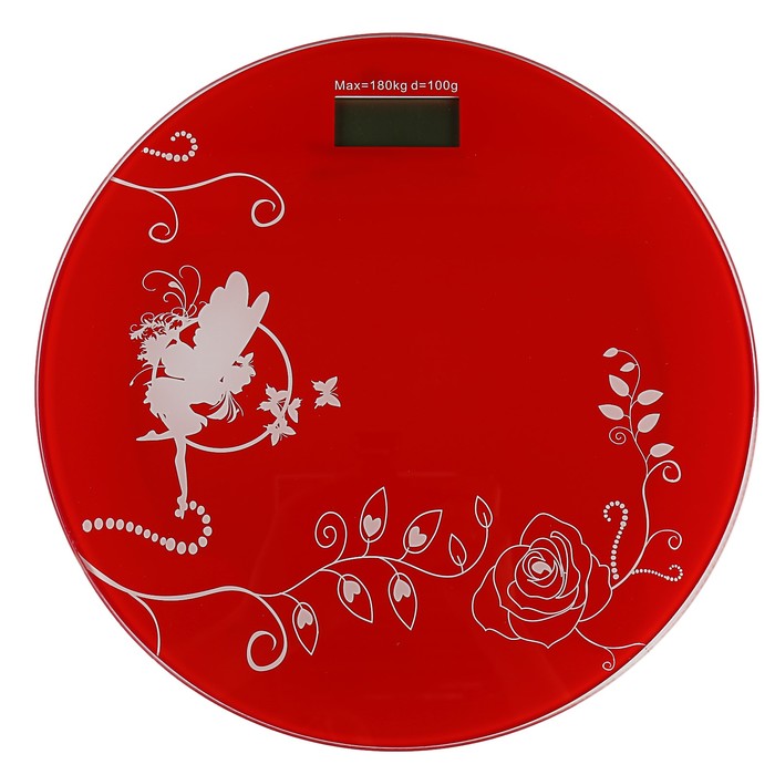 Весы напольные LuazOn LVK-01, электронные, до 180 кг, "Цветочный орнамент"