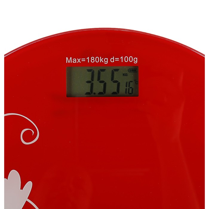 Весы напольные LuazOn LVK-01, электронные, до 180 кг, "Цветочный орнамент"