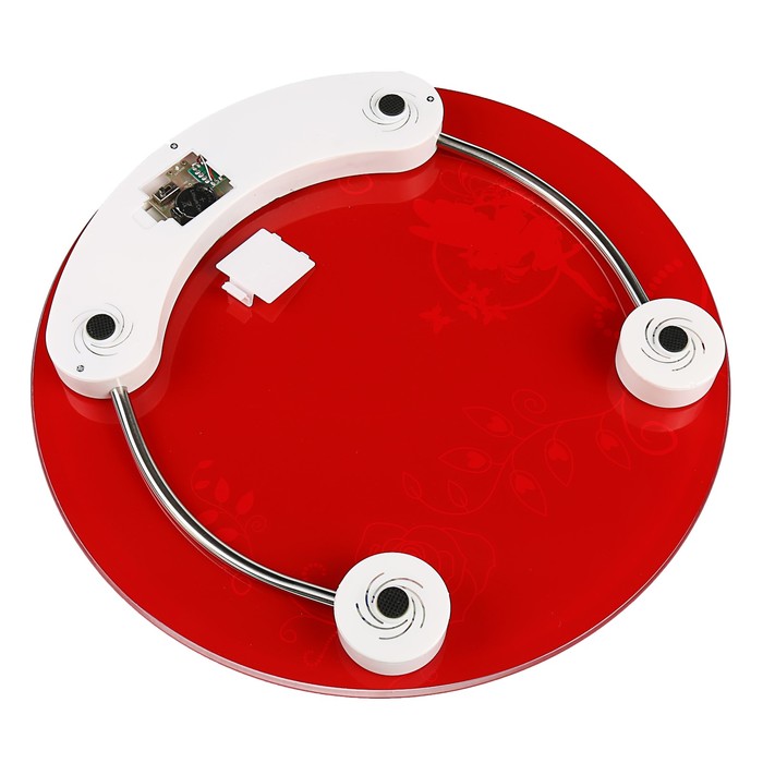 Весы напольные LuazOn LVK-01, электронные, до 180 кг, "Цветочный орнамент"