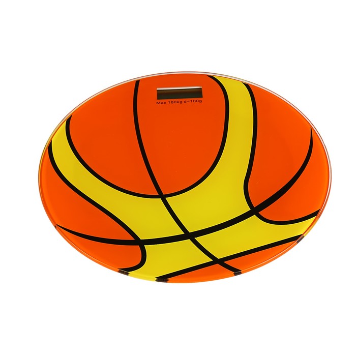 Весы напольные LuazOn LVK-01, электронные, до 180 кг, "Мяч", оранжевые