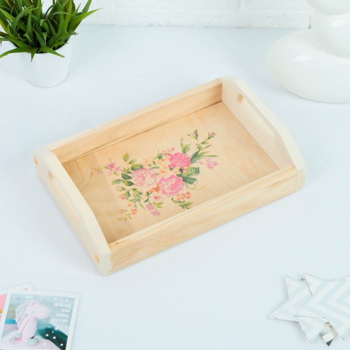 Поднос для завтрака "Пионы"