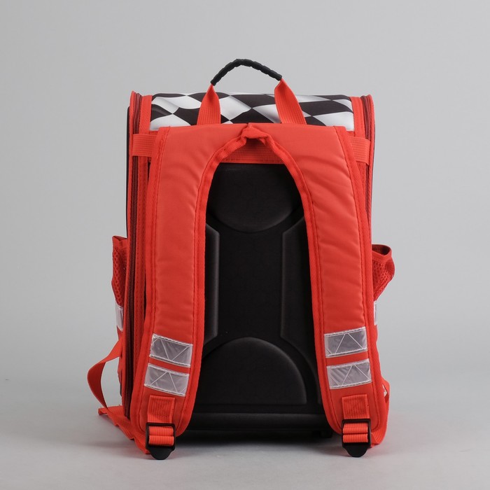 Ранец школьный каркасный с ортопедической спинкой 35*26*16 см 2 отделения 3 кармана «Самый крутой»