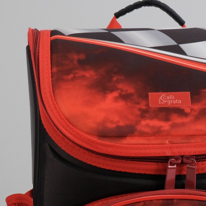 Ранец школьный каркасный с ортопедической спинкой 35*26*16 см 2 отделения 3 кармана «Самый крутой»