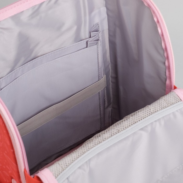 Ранец школьный каркасный с ортопедической спинкой 35*26*16 см 2 отделения 3 кармана «Милашка»