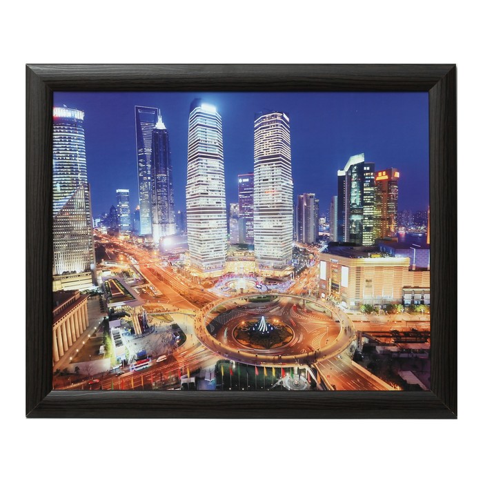 Картина "Вечерний мегополис" 45*55 см МДФ