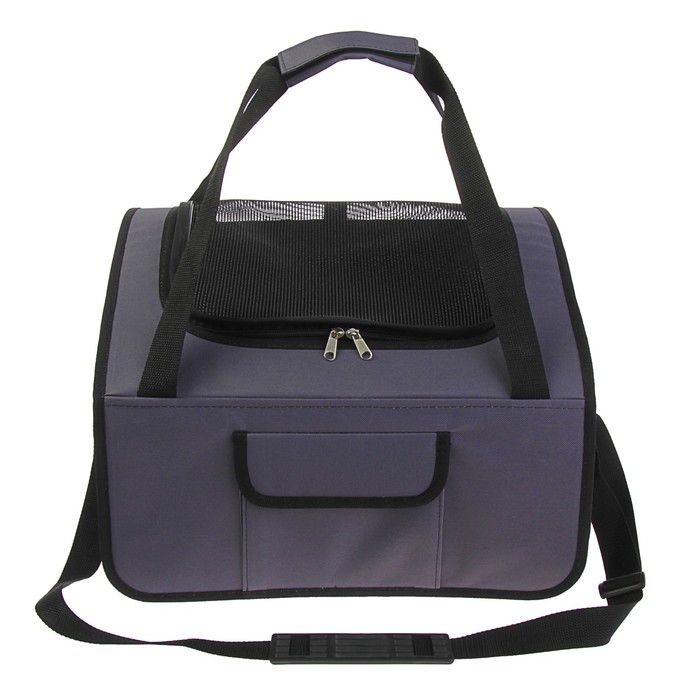 Сумка для автоперевозок животных с креплением для ремня безопасности, 40х25х33 см, оксфорд