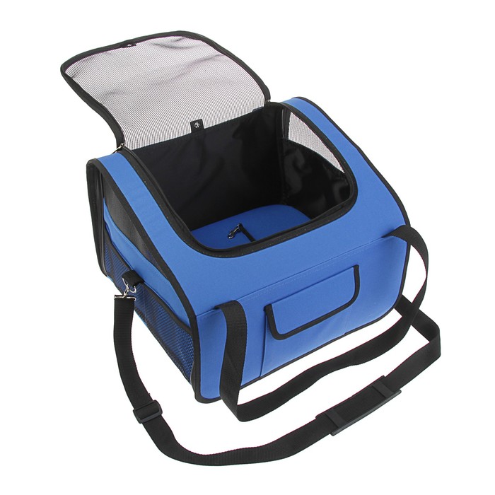 Сумка для автоперевозок животных с креплением для ремня безопасности, 40х25х33 см, оксфорд