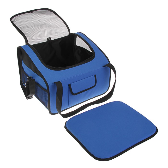 Сумка для автоперевозок животных с креплением для ремня безопасности, 40х25х33 см, оксфорд