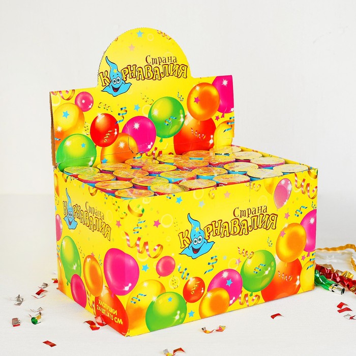 Хлопушка пружинная "Свадебный звон" (конфетти, фольга, серпантин), 15 см