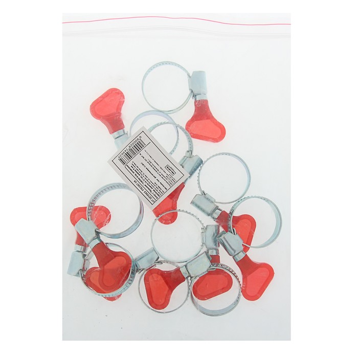 Хомут с "барашком" TUNDRA krep, несквозная просечка, диаметр 14-27 мм, ширина 9 мм