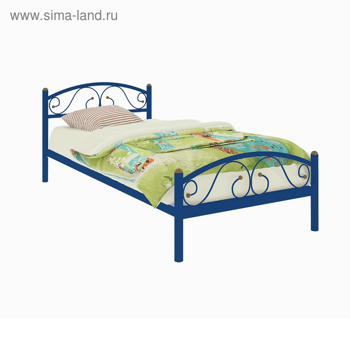 

Кровать «Вероника Мини Плюс», 900×1900 мм, металл, цвет синий