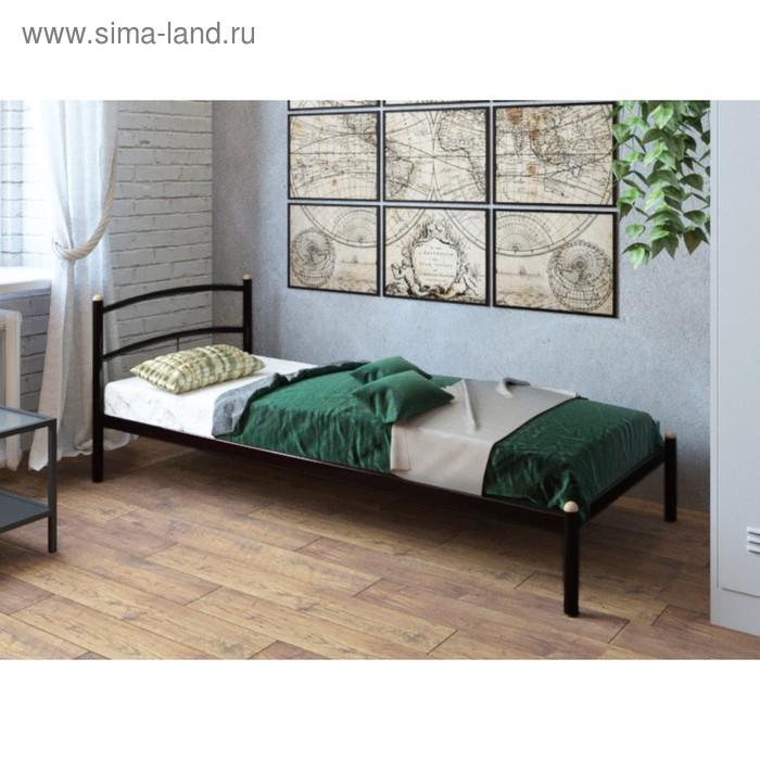 Кровать «Хостел», 900×2000 мм, металл, цвет чёрный