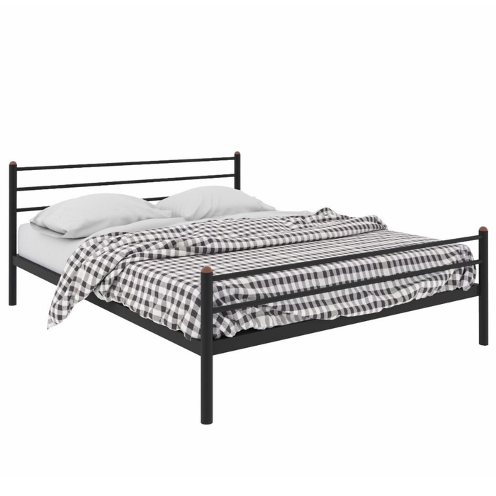 Кровать "Милана Плюс", 200x140 cм, каркас чёрный