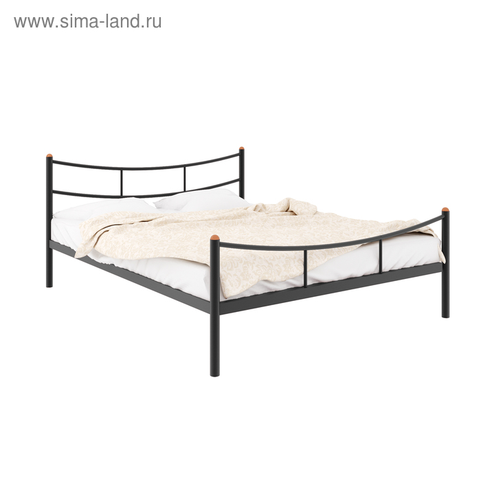 Кровать «Софья Плюс», 1400×2000 мм, металл, цвет чёрный