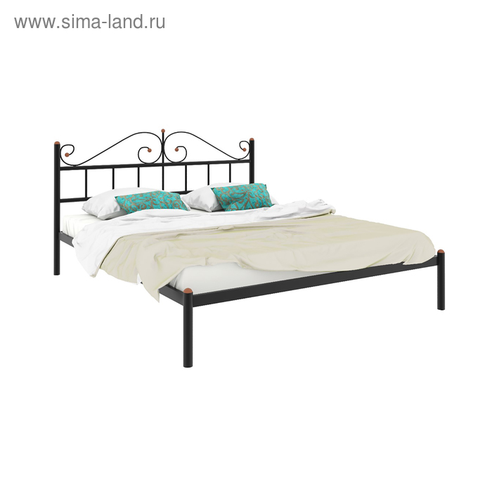 Кровать «Диана», 1600×2000 мм, металл, цвет чёрный