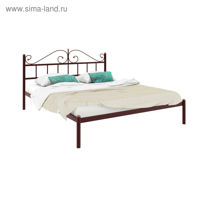 Кровать «Диана», 1800×2000 мм, металл, цвет коричневый кровать диана плюс 1800 × 2000 мм металл цвет белый