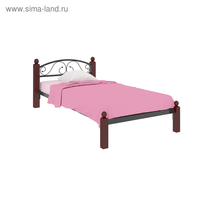 Кровать «Вероника Мини Люкс», 900×2000 мм, металл, цвет чёрный кровать вероника люкс 1200×2000 мм металл цвет чёрный