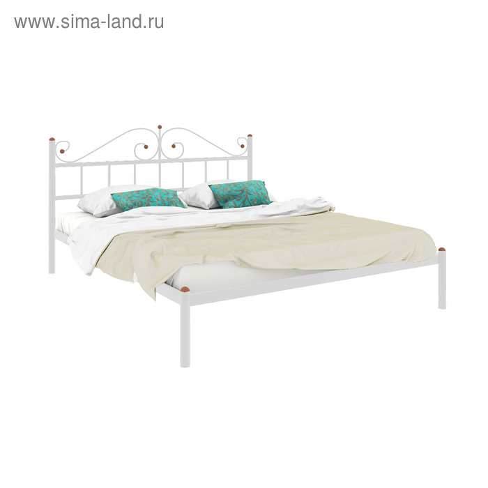 Кровать «Диана», 1400×2000 мм, металл, цвет белый