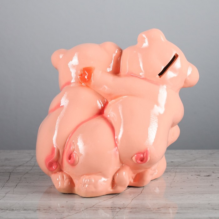 Копилка "Три поросёнка с монетами" глянец