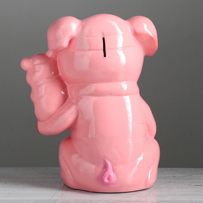 Копилка "Свинка-мама с монетами" большая, глянец