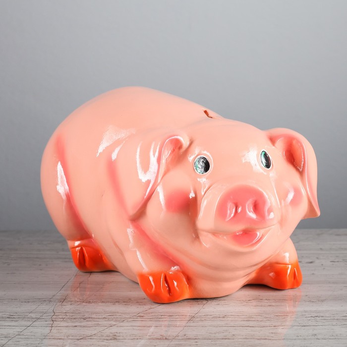 Копилка "Свинка Фантик" большая, глянец