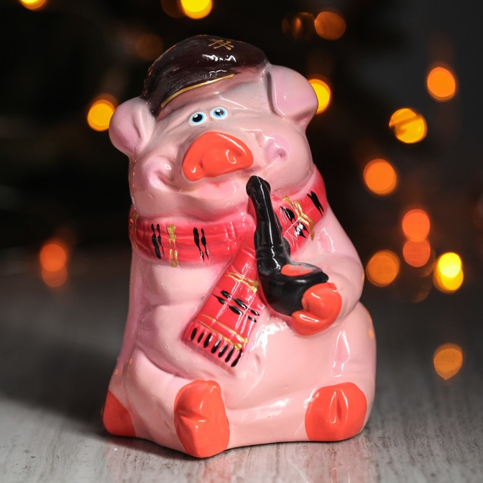 Копилка "Поросёнок Шерлок №1" малая, гляней