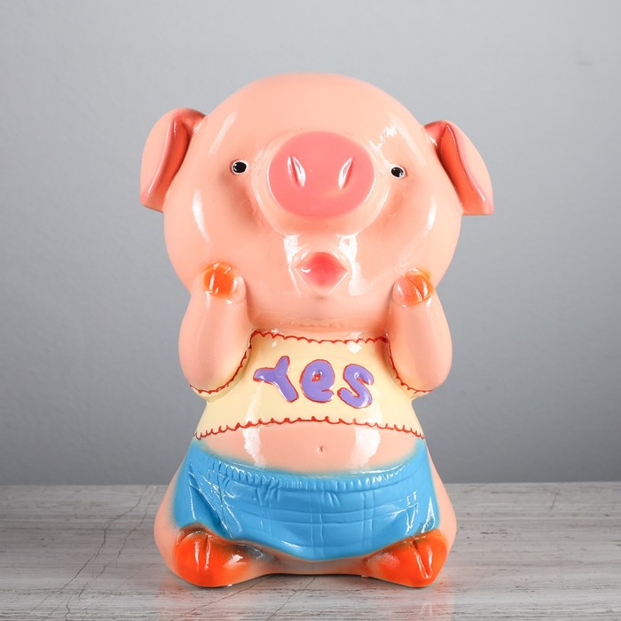 Копилка "Поросёнок YES" глянец, микс