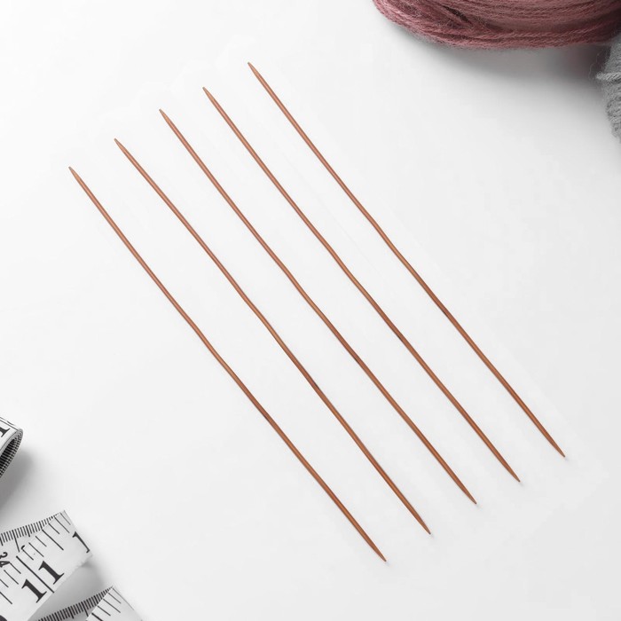 Спицы для вязания, чулочные, d=2мм, 20см, 5шт