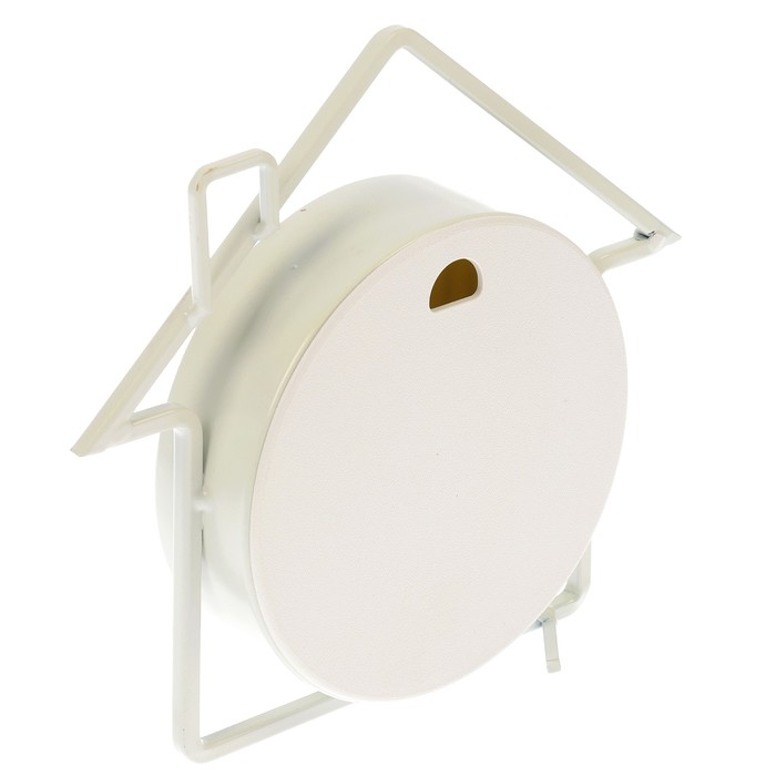 Часы настольные серия Ковка. Домик для птички, белый, 9*21*23см