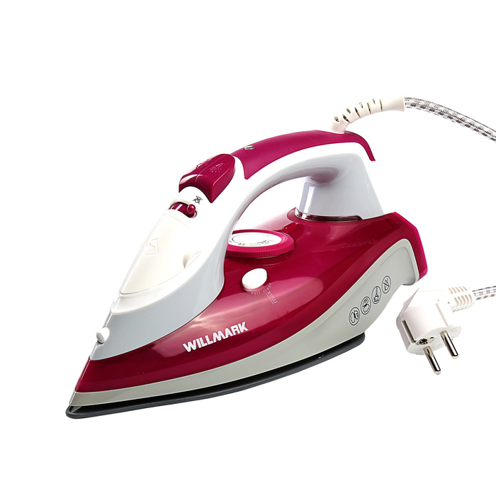 Утюг WILLMARK SI-2217CRR, 2200 Вт, керамическая подошва, 320 мл , автоотключение, розовый