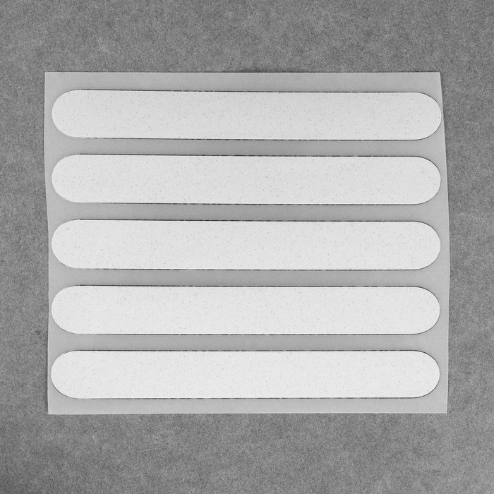 Светоотражающая термонаклейка «Полосы», 12 × 1,5 см, 5 шт на листе, цвет серый