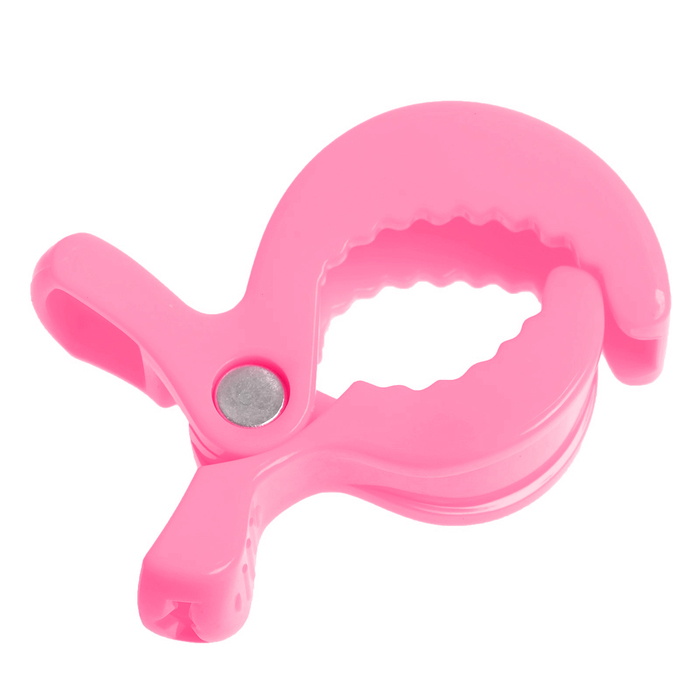 Клипса-держатель для коляски, набор 2 шт., цвет розовый