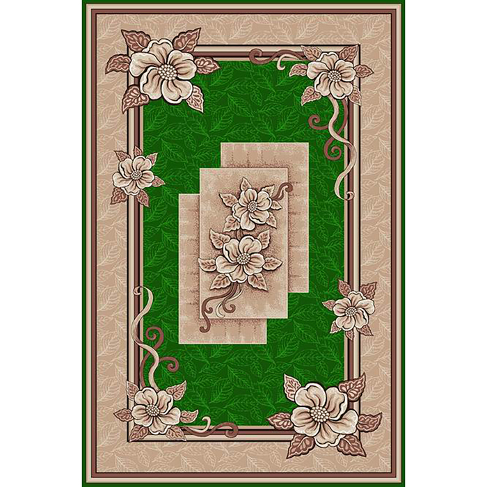 Ковер ФОРТУНА 250х500 см, цвет зеленый 600, войлок 195 г/м