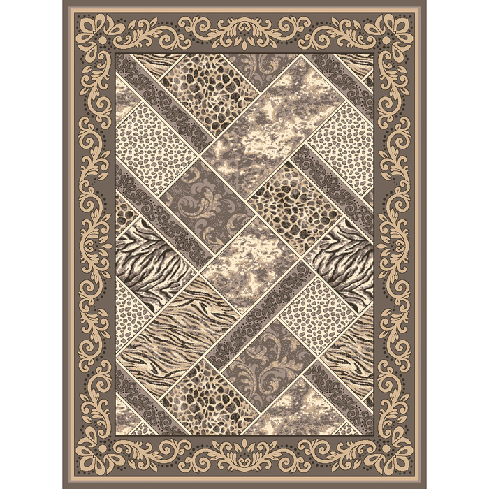 Ковер РУНО 166х230 см, цвет серый 190, войлок 195 г/м