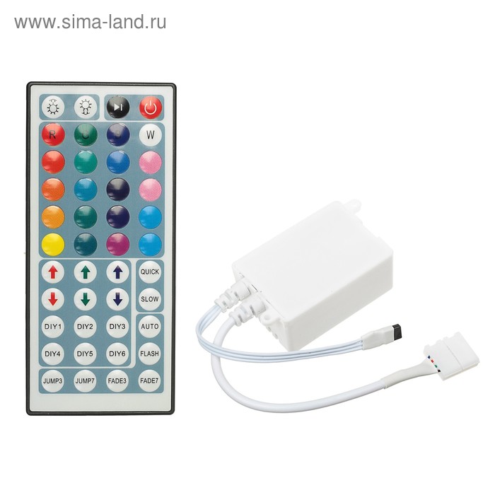 Мини-контроллер Ecola для RGB ленты, 12 – 24 В, 6 А, пульт ДУ rgb контроллер мини rf 5 24 в 12 а 60 288 вт