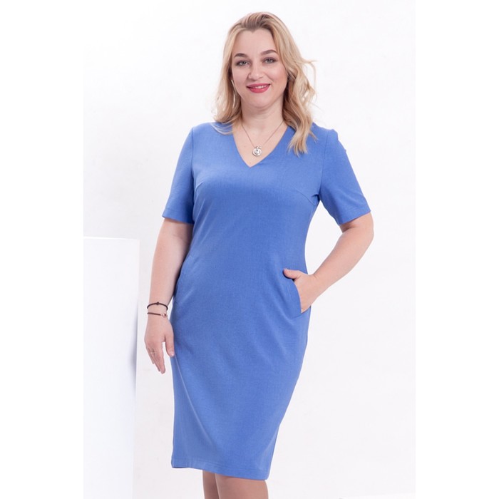 Платье женское П-504 , размер 56, цвет васильковый