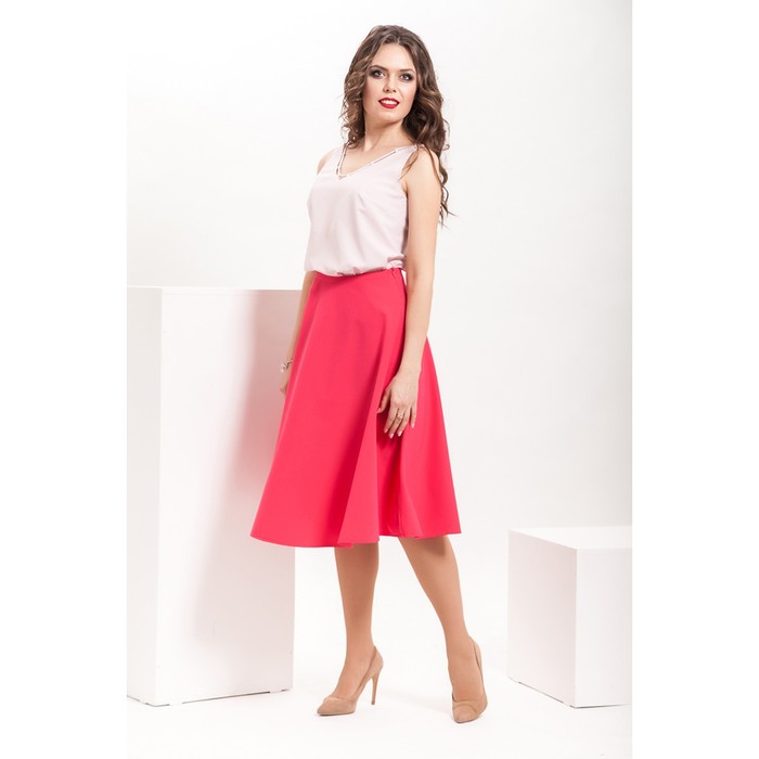 Юбка женская Ю-219/1, размер 52, цвет коралловый