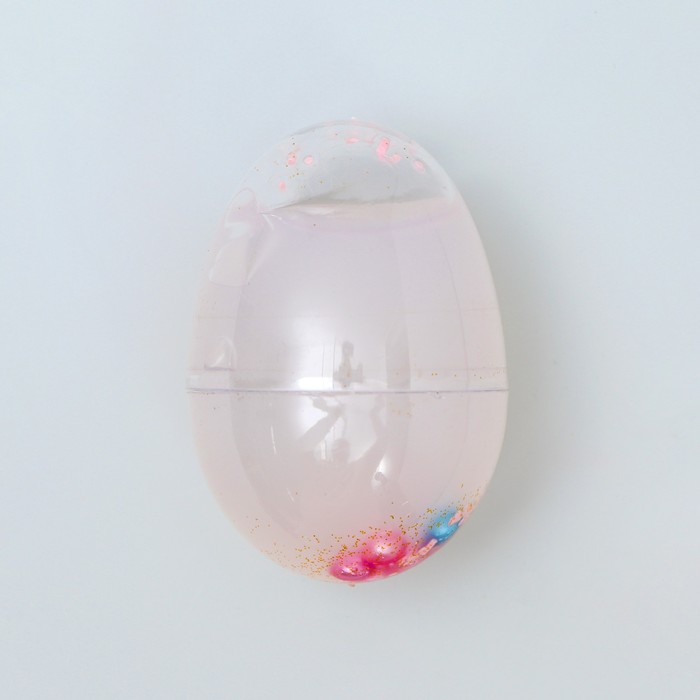 Лизун "Яйцо" твердый с бусинами внутри, цвета МИКС