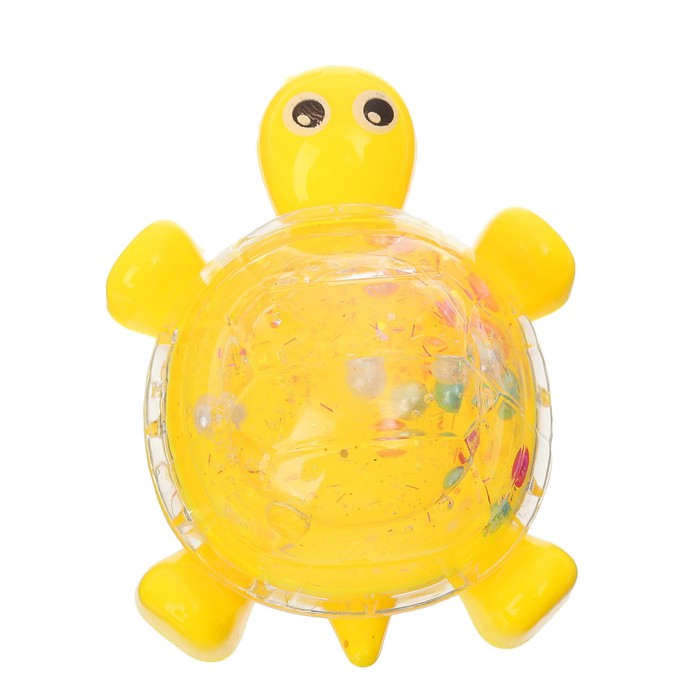 Лизун "Черепашка" твердый с бусинами внутри, цвета МИКС