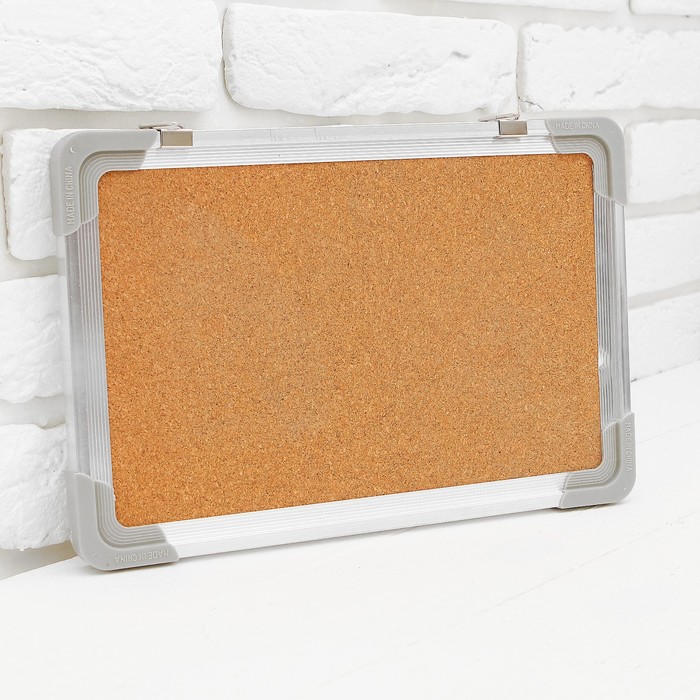 Доска двусторонняя, пробковая и магнитно-маркерная, 30 × 20 см