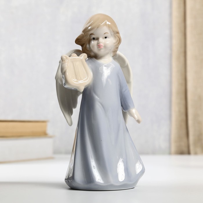 Сувенир керамика "Ангел с арфой" 17,5х9х7,5 см