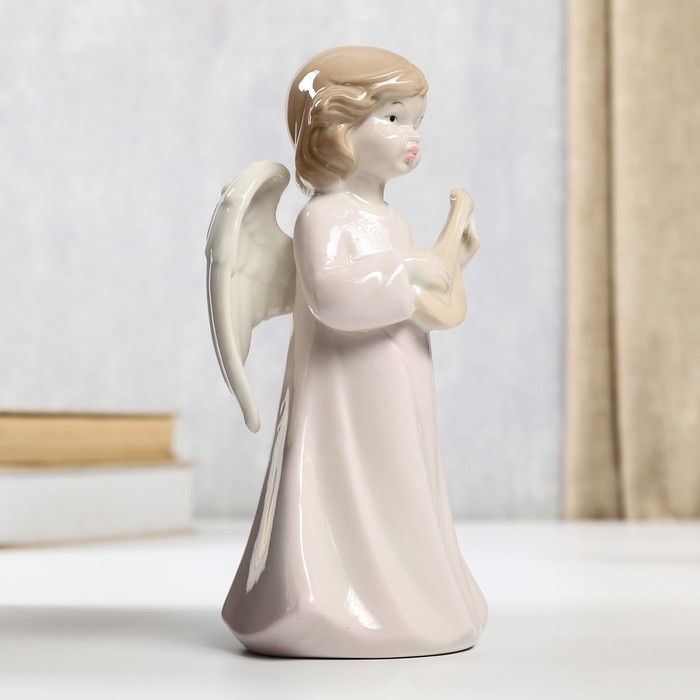 Сувенир керамика "Ангел с струнным инструментом" 17,5х9х7,5 см